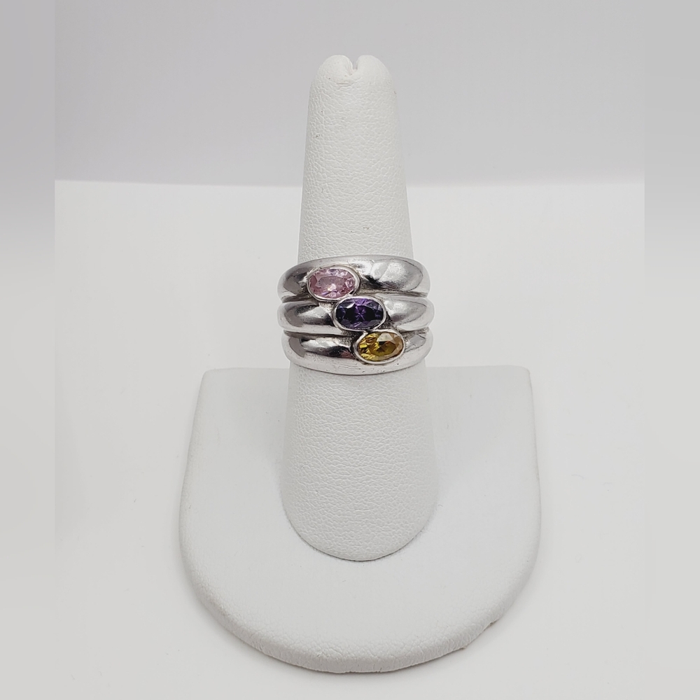 Silver Gemstone Ring - image 8